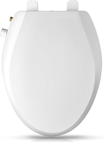 Clirass Elongated Bidet Toilet Seat with Quiet-Close, Non-Electric Bidet Mode with Dual Nozzles, Fit Elongated Toilet Seat…
