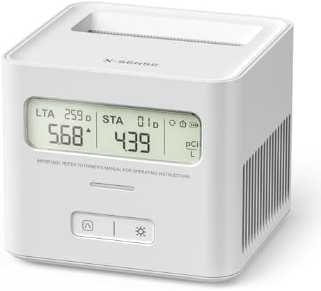 X-Sense Radon Detector for Basement, Zero Lab Fees, XR0A-SR, White | Up to 90% Accuracy in 7 Days, 999-Day Radon Tracking…