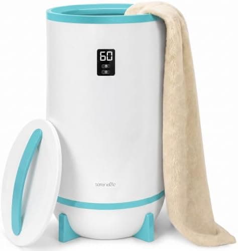SereneLife Towel & Blanket Warmer, One Touch Portable Bath Towel…