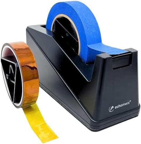 echomerx Tape Dispenser, Large Weighted Desktop Tape Holder with Stable Heavy Base for One-Handed Use, Masking Tape, Painters…