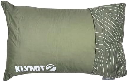 Klymit Drift Camping Pillow, Shredded Memory Foam Travel Pillow with Reversible Cover for Outdoor…