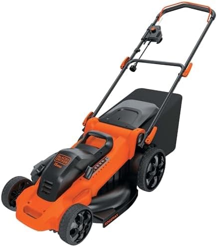 BLACK+DECKER 20-Inch Corded Electric Lawn Mower, Ultra Light Push Mower, 13-Amp High Output Motor, 3 in 1 Cutting Versatility…