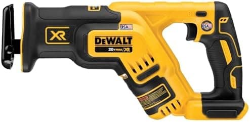 DEWALT 20V MAX XR Reciprocating Saw Cordless, Brushless, Compact,Variable Speed, Pivoting Head, LED…