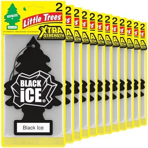 LITTLE TREES Car Air Freshener | Xtra Strength Provides Long-Lasting Scent for Auto or Home | Extra Boost of Fragrance | Black…