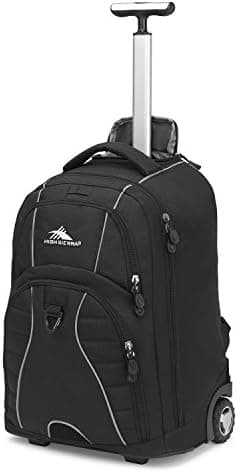 High Sierra Freewheel Wheeled Laptop Backpack, Black, 20.5 x 13.5 x 8-Inch