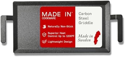 Made In Cookware | Carbon Steel Griddle | Professional Cookware | Crafted in Sweden | Induction Compatible