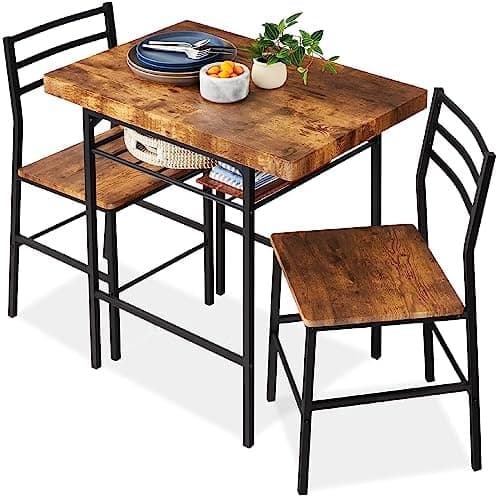 Best Choice Products 3-Piece Modern Dining Set, Space Saving Dinette for Kitchen, Dining Room, Small Space…