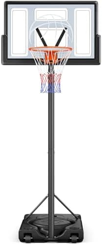 Yohood Basketball Hoop Outdoor 10ft Adjustable, Portable Basketball Hoop Goal System for Kids Youth and Adults in…
