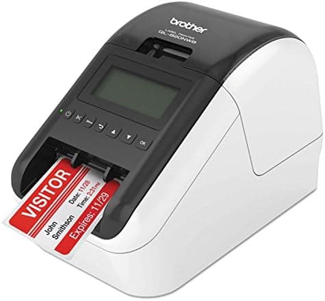 Brother QL-820NWB Professional, Ultra Flexible Monochrome Label Printer with Multiple Connectivity…