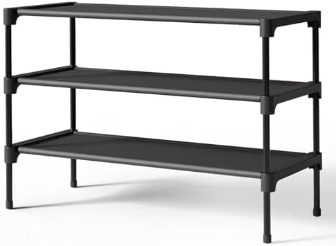 Kitsure Shoe Rack - Non-Woven Shoe Rack Shelf, Shoe Organizer for Closet, Entryway, Garage & Corridor, Stackable Shoe Shelves…