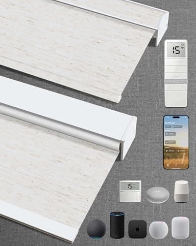 Kincmo Motorized Blinds with Remote,100% Blackout Motorized Roller Shades Work with Apple…