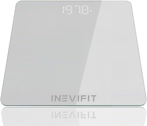 INEVIFIT Bathroom Scale, Highly Accurate Digital Bathroom Body Scale, Measures Weight up to 400 lbs. Includes…