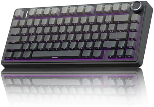 AULA F75 Pro Wireless Mechanical Keyboard,75% Hot Swappable Custom Keyboard with Knob,RGB Backlit,Pre-lubed…