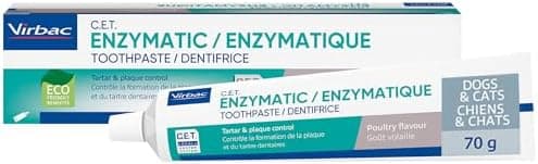Virbac C.E.T.® Enzymatic Toothpaste| Tartar & Plaque Control for Fresh Breath | Pet Dental Care Toothpaste | Poultry Flavor, 2.5…