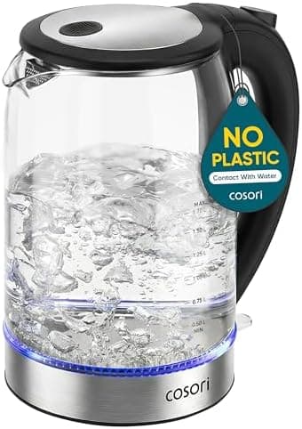 Cosori Electric Kettle, No Plastic Contact With Water, Wide Mouth For…