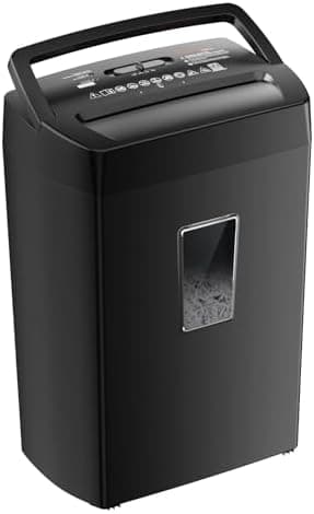 Bonsaii 12-Sheet Cross Cut Paper Shredder, 5.5 Gal Home Office Heavy…