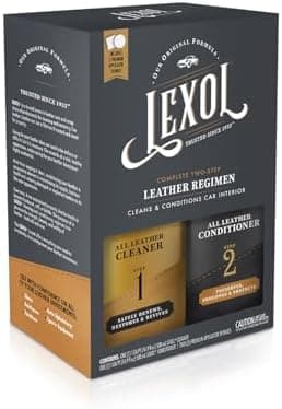 Lexol Leather Conditioner & Cleaner Kit - Premium 2-Step Leather Care for Car Interiors, Furniture, Shoes & Handbags, Includes 2…