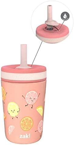 Zak Designs Kelso Tumbler Toddler Cup For Travel or At Home, 12oz Vacuum Insulated Stainless Steel Sippy Cup With Leak-Proof…