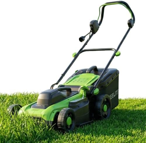 Steelite 16-Inch 1800W Corded Electric Lawn Mower, Powerful Rotary Mower for Medium Lawns, with Grass Collection Bag & Height…