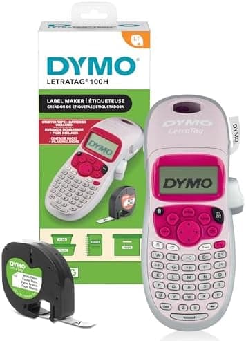 DYMO LetraTag LT-100H Handheld Aesthetic Label Maker, ABC Keyboard Label Printer with Easy-to-Use, 13 Character LCD Screen, Great…