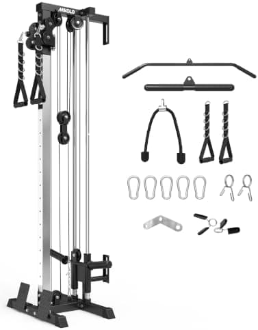 Mikolo Wall Mount Cable Station, Cable Crossover Machine with Dual…