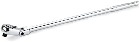 WORKPRO 3/8" Drive Extra Long Flex Head Ratchet, 18 Inch Reach Quick Release CR-V Steel Ratchet Handle, CR-MO Head, Reversible…