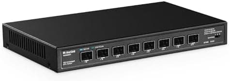 MokerLink 8 Port 10Gbps SFP+ Switch, Support 1G/2.5G/10G SFP Module, 160Gbps Bandwidth, Fanless Unmanaged Plug and Play Ethernet…