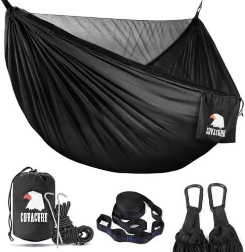 Covacure Camping Hammock - Lightweight Double Hammock, Hold Up to 772lbs, Portable Hammocks for Indoor, Outdoor, Hiking, Camping…