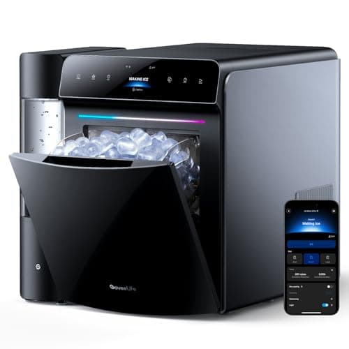 GoveeLife Smart Countertop Ice Maker 2 Pro, 3-Minute Fast 9 Ice Cubes with 3 Size, 47lbs Daily, 40dB Quiet, Smart Pre-Cooling…