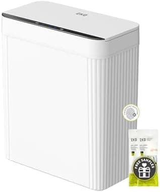 EKO Brio 10L/2.6 Gallon Motion Sensor Trash Can, Automatic Touchless Bathroom Garbage Bin, Waterproof Smart Trash Can for…