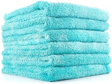 The Rag Company - Eagle Edgeless 450 (6-Pack) Professional Korean 70/30 Blend Super Plush Microfiber Detailing Buffing Polishing…