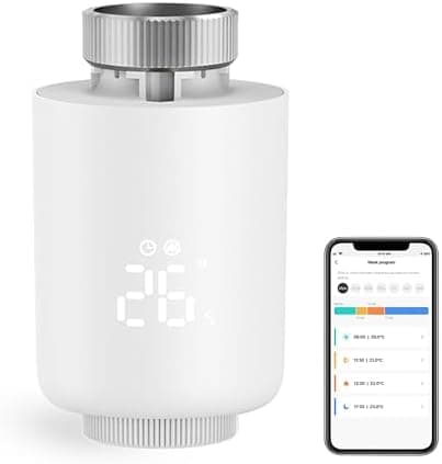 Smart Thermostat Radiator Valve: Programmable Thermostatic Valve, Zigbee Thermostat for Temperature Adjustment, App Control, Tuya…
