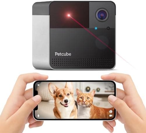 Petcube Play 2 Wi-Fi Pet Camera with Laser Toy for Cats & Dogs, 1080P…
