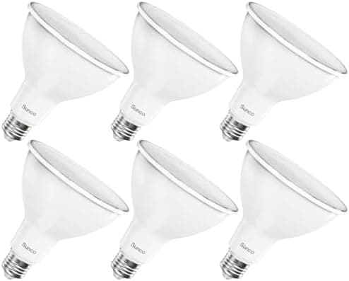 Sunco 6 Pack Outdoor Flood Light Bulb LED PAR38, Exterior Spotlight Bulbs, Weatherproof, 1050 LM, 13W (100W Equivalent), 5000K…