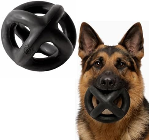 Monster K9 Ring Ball | Virtually Indestructible. Lifetime Guaranteed. | VULCRON™ Natural Rubber | Durable, Heavy Duty Dog Chew…