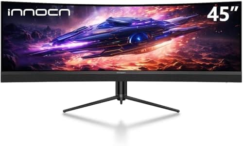 INNOCN 45C1R 45" 5K2K 5120 x 1440p Ultrawide Curved Gaming Monitor, R1500, HDR400, USB Type-C 90W Power Delivery, PIP/PBP…