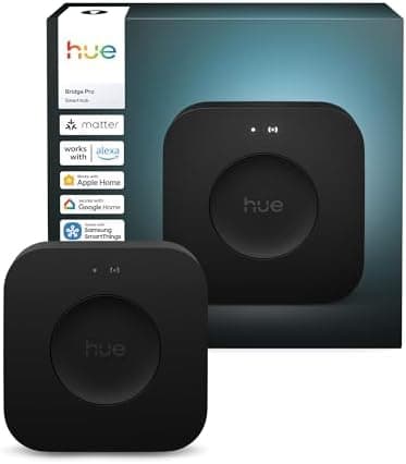 Philips Hue Bridge Pro, Smart Lighting Hub, Wireless, Advanced Encryption, Supports 150+ Lights & 50+ Accessories, Hue Bridge…