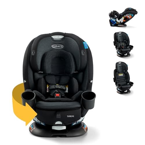 Graco Turn2Me 3-in-1 Rotating Convertible Car Seat, Cambridge, Rear-Facing Rotation Only, Forward-Facing Mode, Highback Booster…