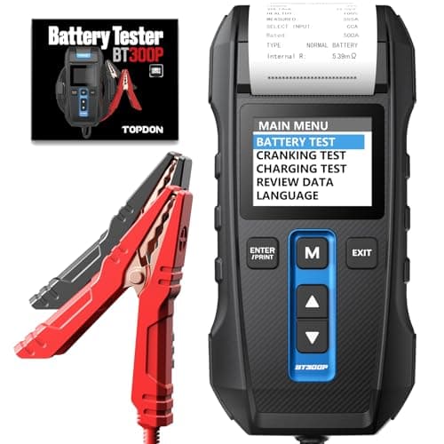 Car Battery Tester 12V 24V 100-2000CCA Lead-Acid Battery, TOPDON…