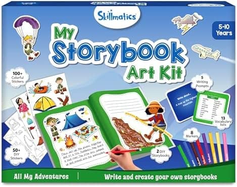 Skillmatics Storybook Art Kit - Create Adventure Stories, DIY Craft & Writing Kit with 300+ Stickers, Scrapbooking & Journal…