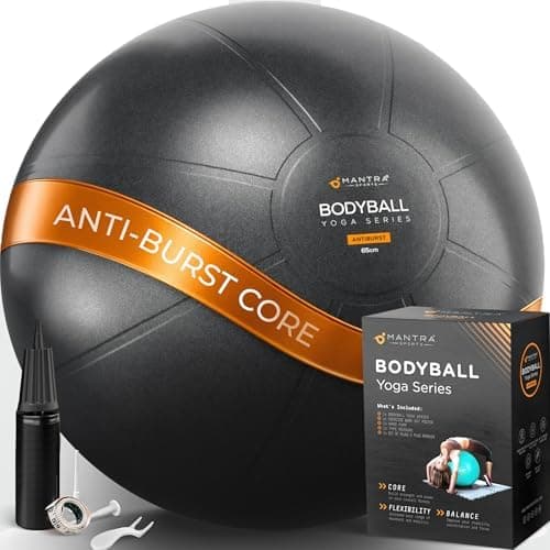 Exercise Ball – Yoga Ball for Pilates & Fitness - Birthing for Pregnancy, Stability, Core, Balance, Therapy for Physical Rehab…