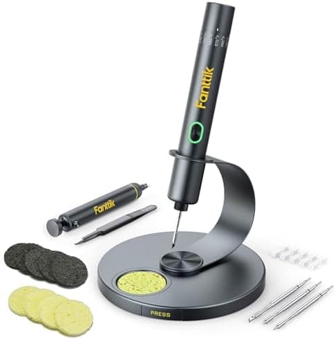 Fanttik T1 Max Soldering Iron Kit, Cordless Soldering Iron, 7 Seconds Fast Heating(390°F-840℉), Auto Sleep, 4 Precision Soldering…