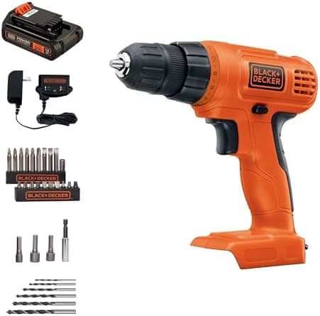 BLACK+DECKER 20V MAX POWERCONNECT Power Drill Cordless Drill Driver Electric Screwdriver with 30 Piece Bit Set, Battery and…