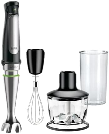 Braun MultiQuick 7 3-in-1 Immersion Blender with Food Processor – Powerful Handheld Electric Stick…