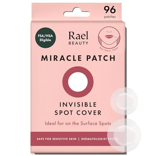 Rael Pimple Patches, Miracle Invisible Spot Cover - Hydrocolloid Acne Pimple Patch, Absorbs Zits & Blemish, Korean Skin Care, 2…