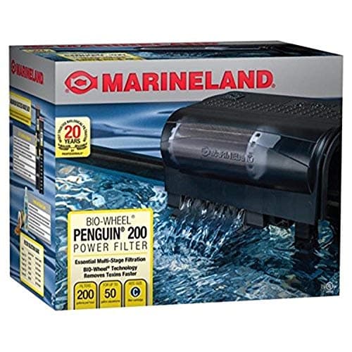 Marineland Bio-Wheel Penguin 200 GPH Power Aquarium Filter, Ultra-Quiet Hang-On-Back Fish Tank Filter with Multi-Stage Filtration…