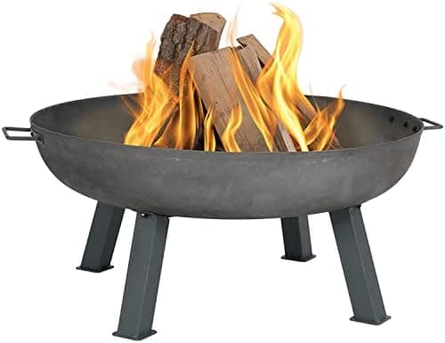 Sunnydaze Cast Iron Heavy Duty Fire Pit for Outside - Wood Burning…