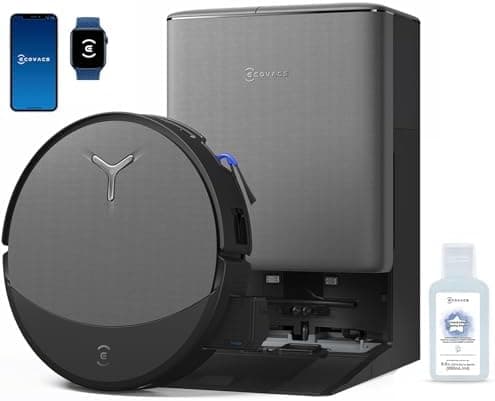 ECOVACS DEEBOT T90 PRO OMNI Robot Vacuum and Mop, 30,000Pa Suction, Instant Self-Cleaning OZMO Roller Mop, TruEdge Deep Edge…