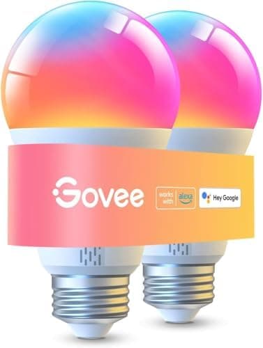 Govee LED Smart Light Bulbs, 1000LM Color Changing Light Bulb, Wi-Fi & Bluetooth, Work with Alexa and Google Assistant, Dimmable…
