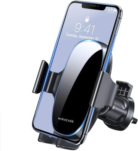 Miracase Upgraded Wider Clamp Phone Holders for Your Car, Metal Hook Air Vent Car Mount [Thick Cases Friendly] Automobile Hands…
